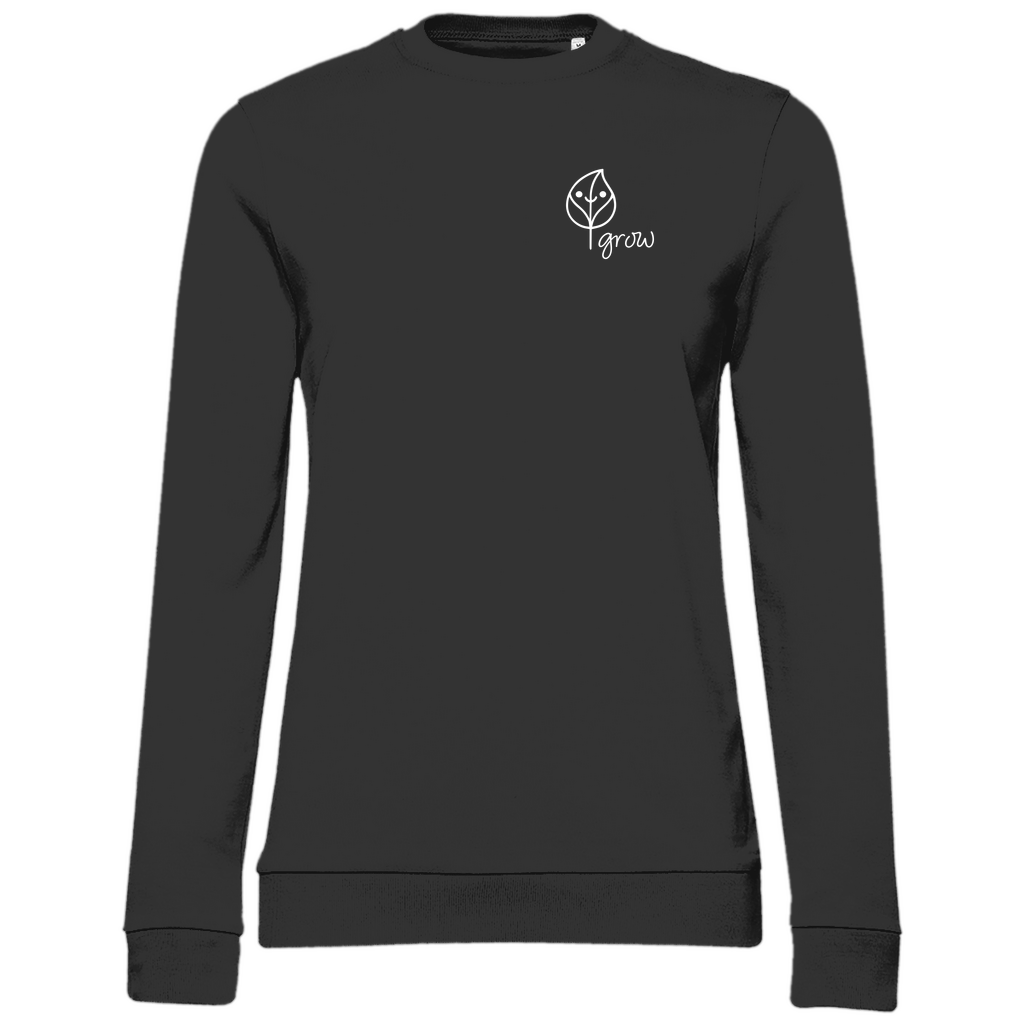 Damen BASIC Sweatshirt Black - Artwork: Flora