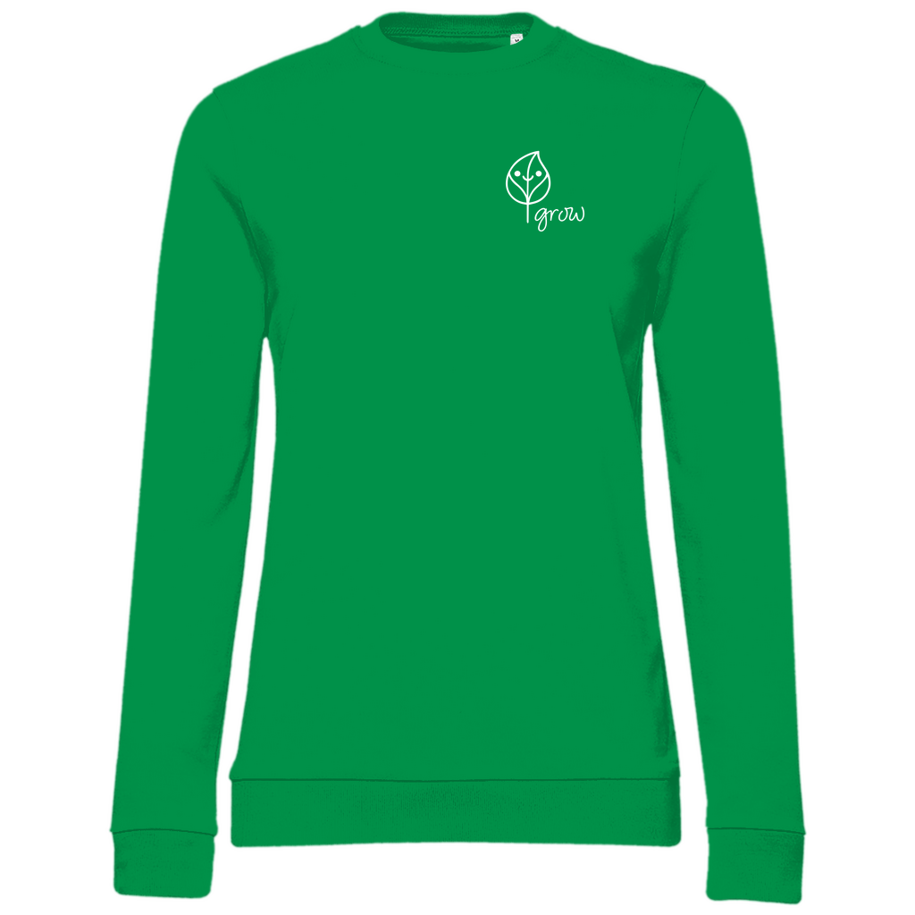 Damen BASIC Sweatshirt Kelly Green - Artwork: Flora