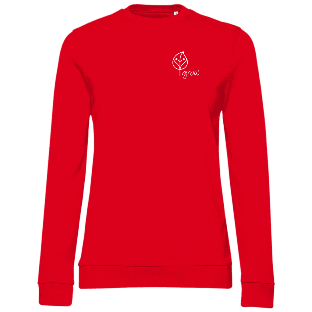 Damen BASIC Sweatshirt Red - Artwork: Flora