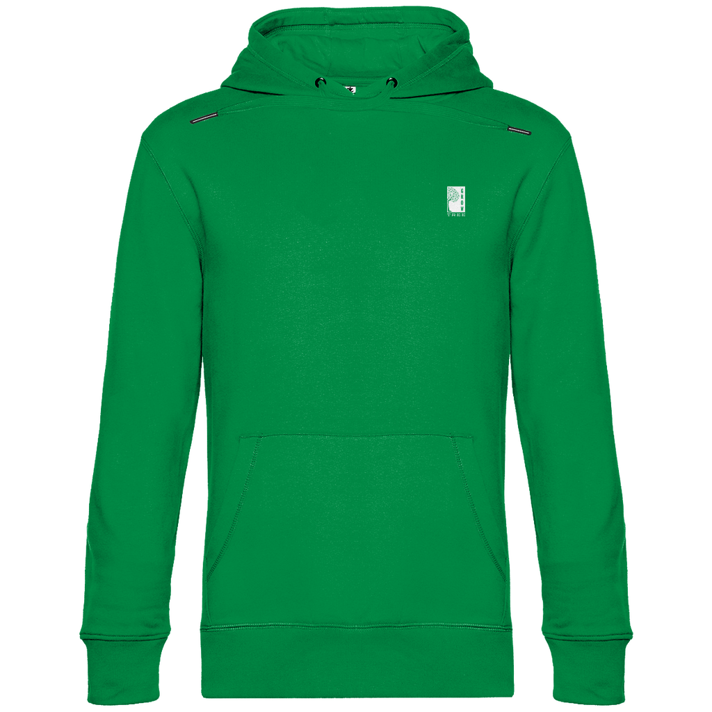Herren BASIC Hoodie - Artwork: GROW TREE Kelly Green Vorderseite