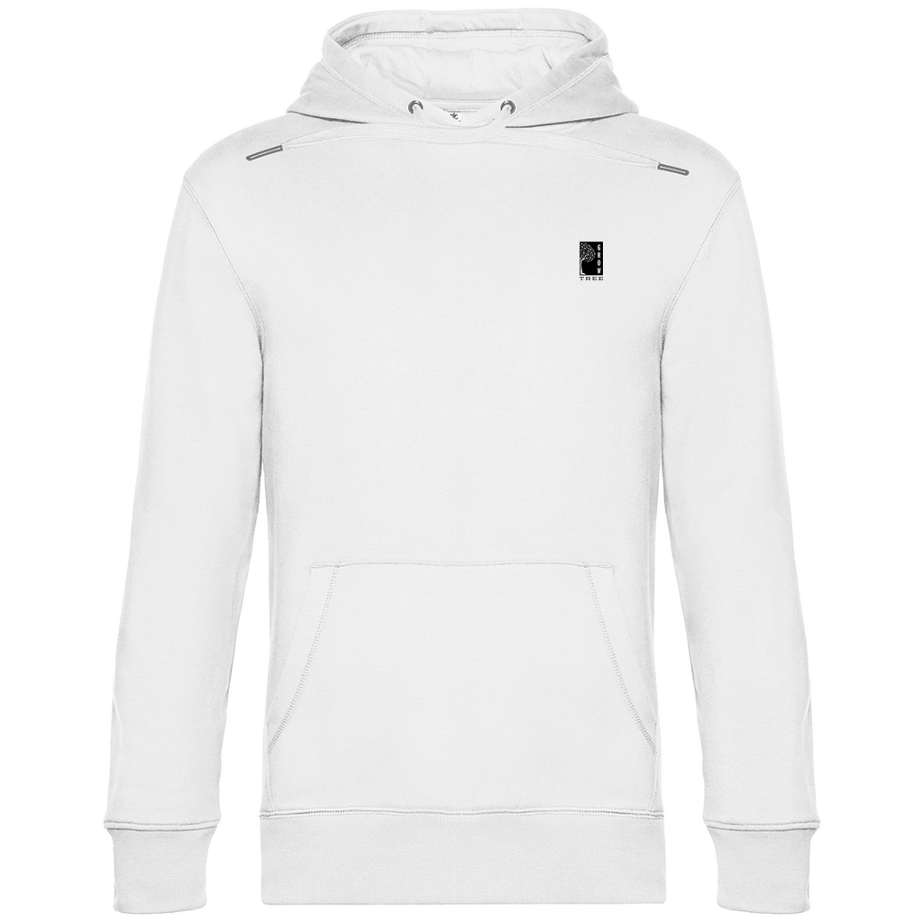 Herren BASIC Hoodie - Artwork: GROW TREE White Vorderseite