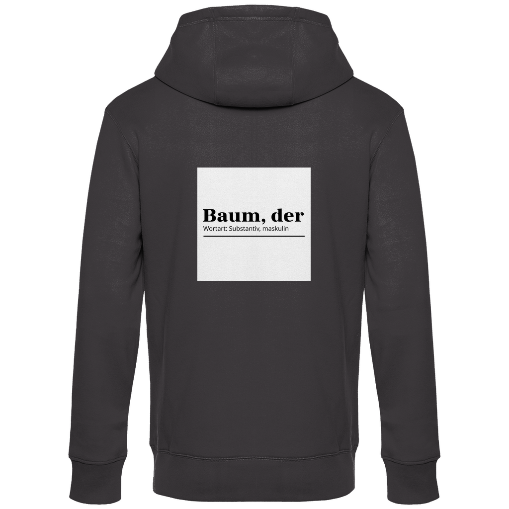 Herren BASIC Hoodie Asphalt Rückseite- Artwork: Baum, der...