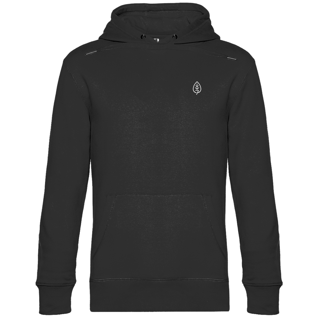 Herren BASIC Hoodie  Black Vorderseite- Artwork: Baum, der...