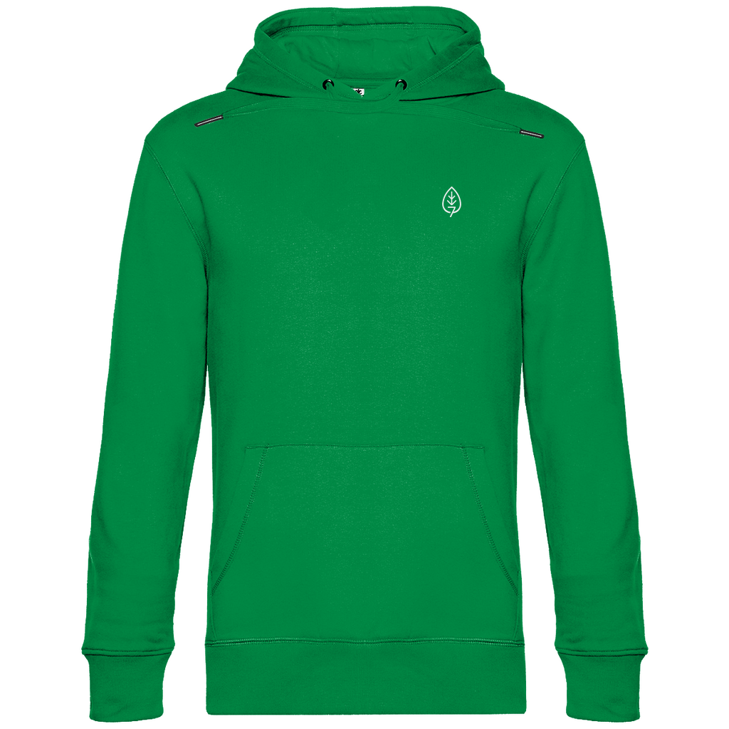 Herren BASIC Hoodie Kelly Green Vorderseite- Artwork: Baum, der...