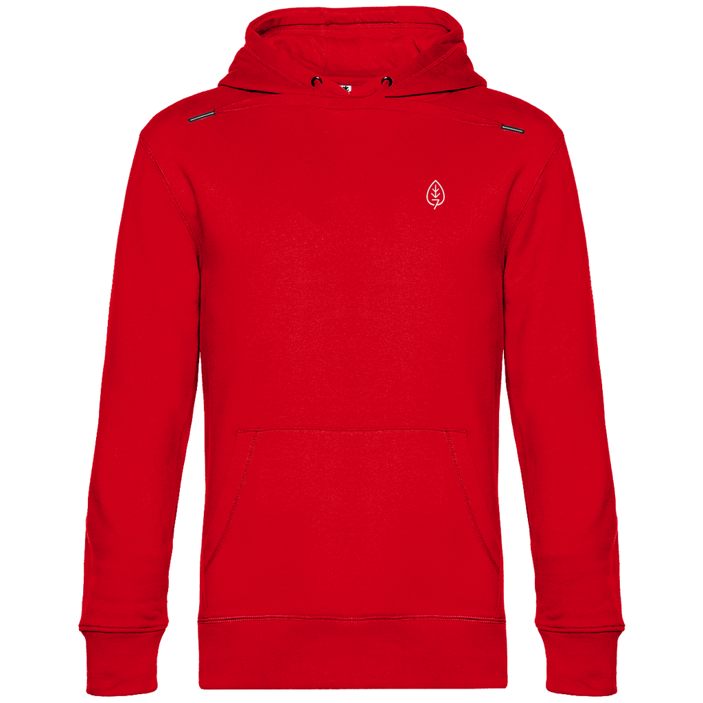 Herren BASIC Hoodie Red Vorderseite- Artwork: Baum, der...