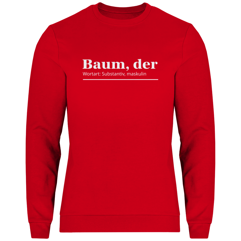 Herren BASIC Sweatshirt Red - Artwork: Baum, der...