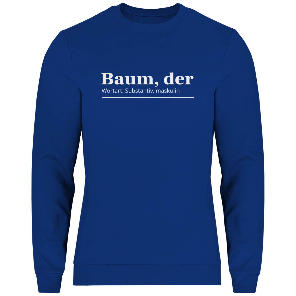 Herren BASIC Sweatshirt Royal - Artwork: Baum, der...