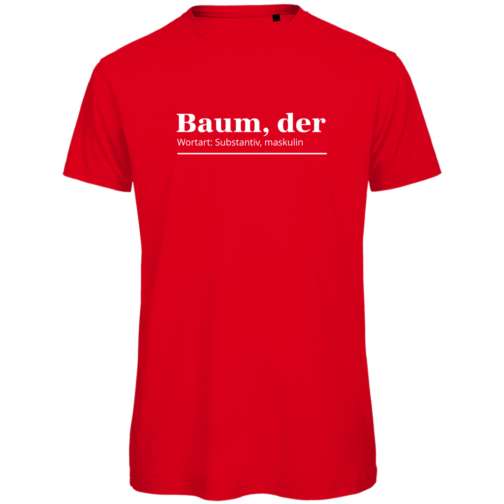 Herren PREMIUM Bio T-Shirt Red - Artwork: Baum, der...