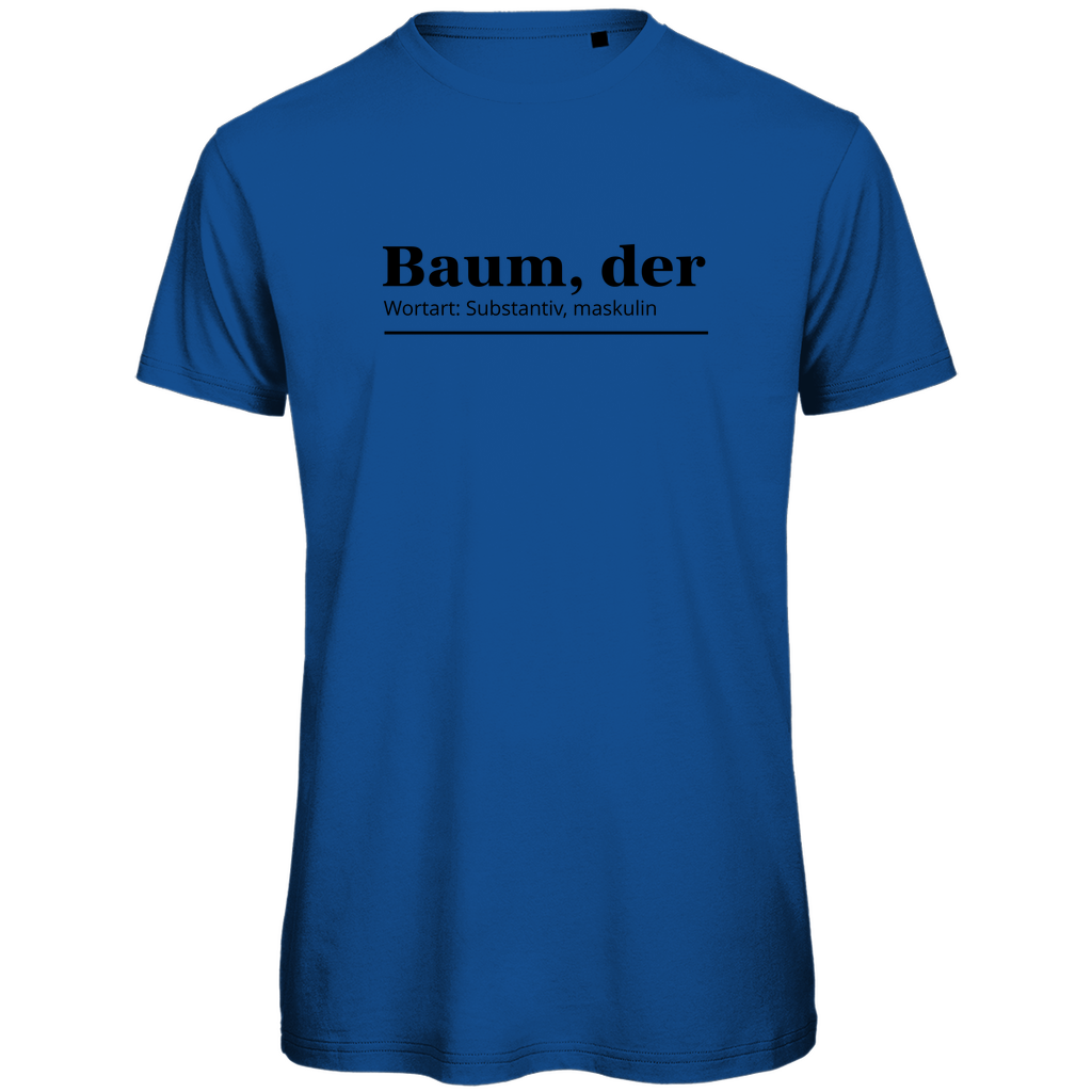 Herren PREMIUM Bio T-Shirt Royal Blue - Artwork: Baum, der...
