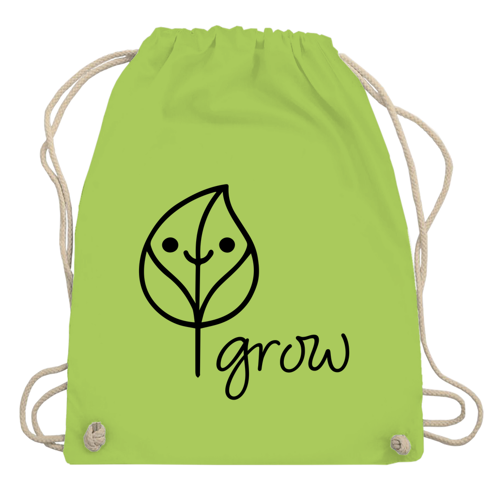 Turnbeutel Lime Green - Artwork: Flora