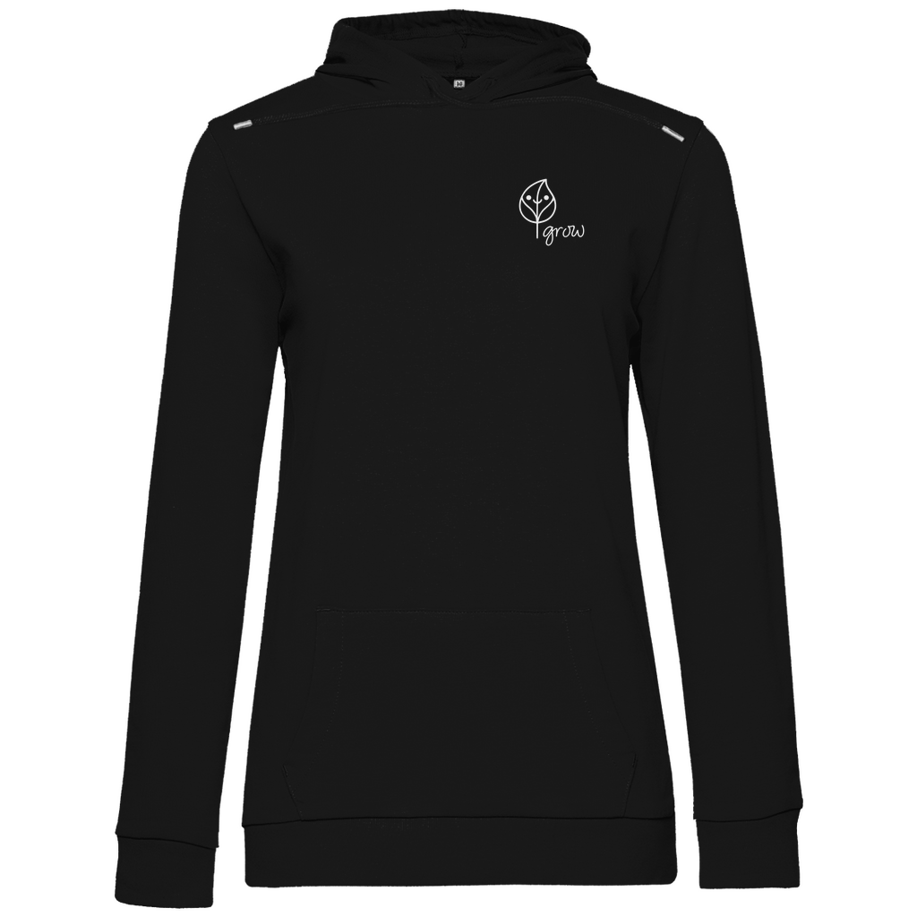 Damen BASIC Hoodie - Artwork: Flora in Black