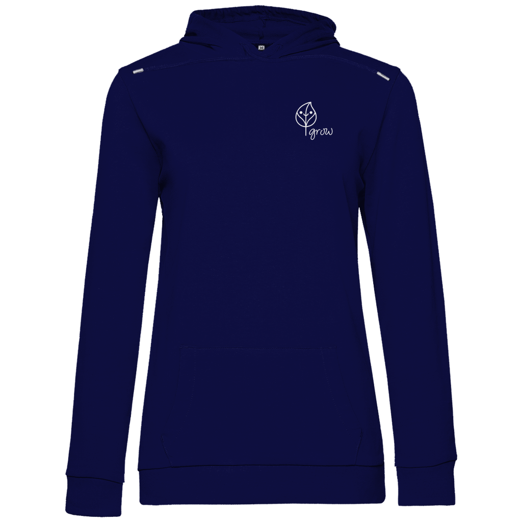 Damen BASIC Hoodie - Artwork: Flora in Blau