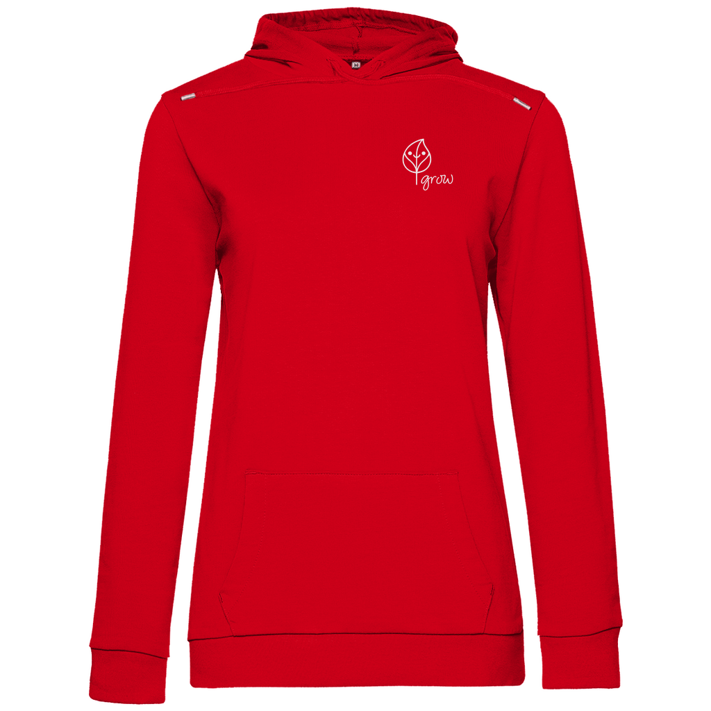 Damen BASIC Hoodie - Artwork: Flora in dunkel rot