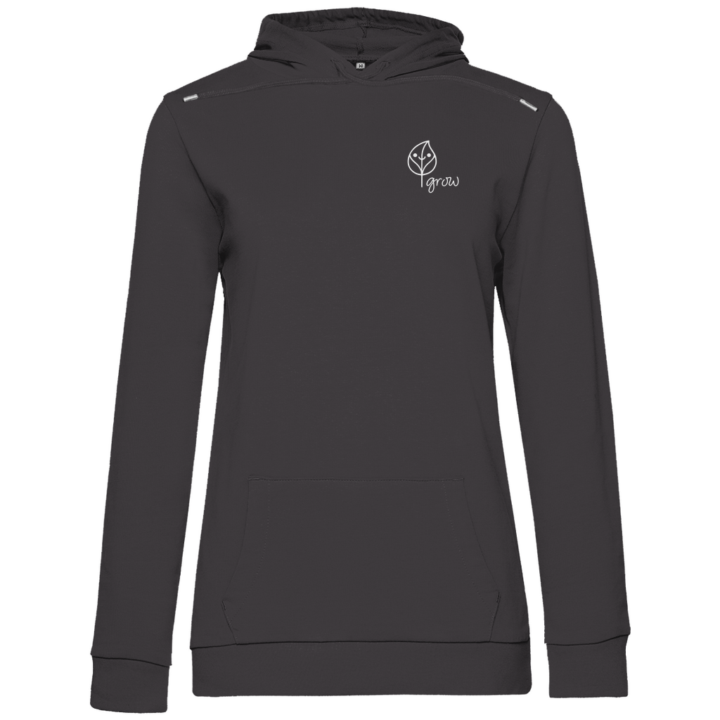 Damen BASIC Hoodie - Artwork: Flora in grau