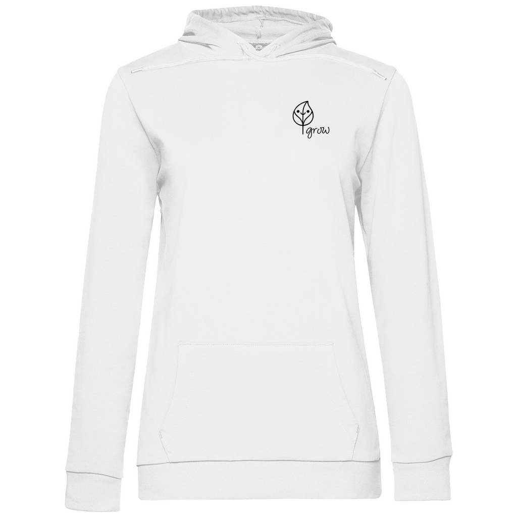 Damen BASIC Hoodie - Artwork: Flora in weiß