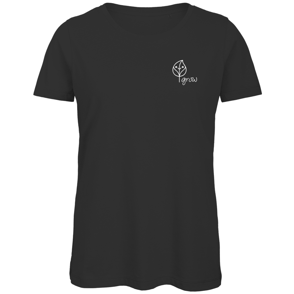 Damen PREMIUM Bio T-Shirt - Artwork: Flora in Black