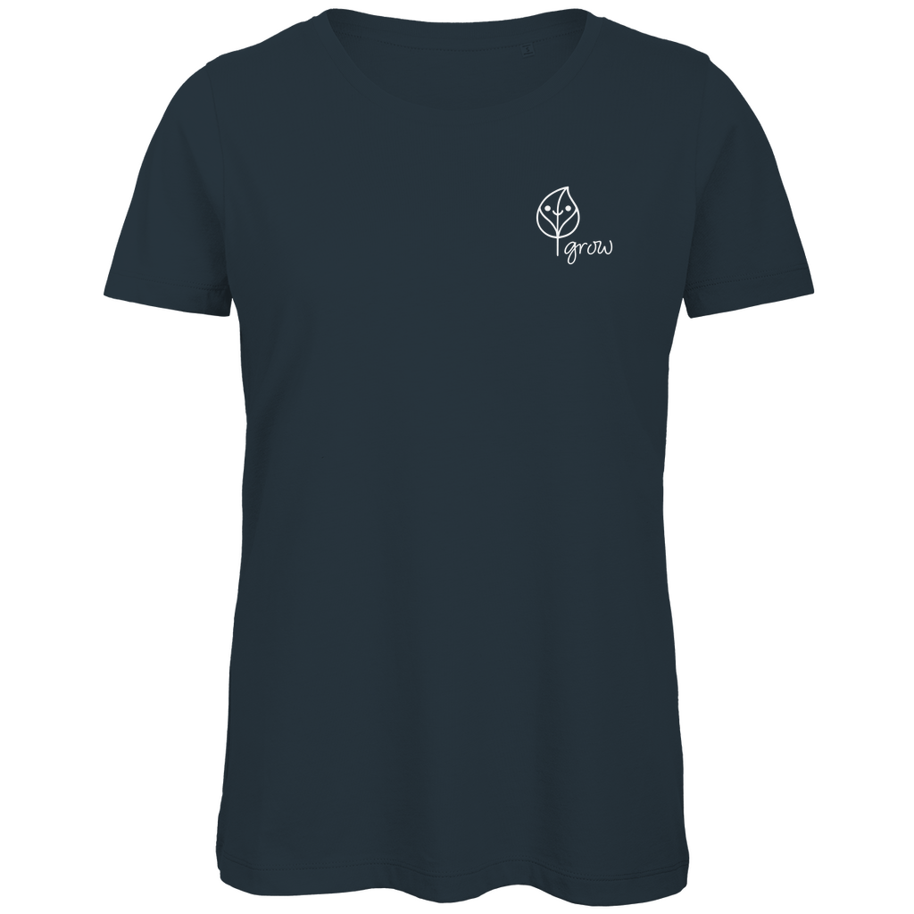 Damen PREMIUM Bio T-Shirt - Artwork: Flora in Dark Grey