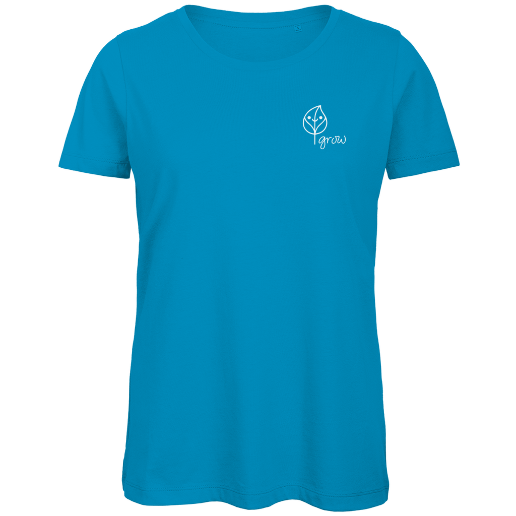 Damen PREMIUM Bio T-Shirt - Artwork: Flora in hellblau