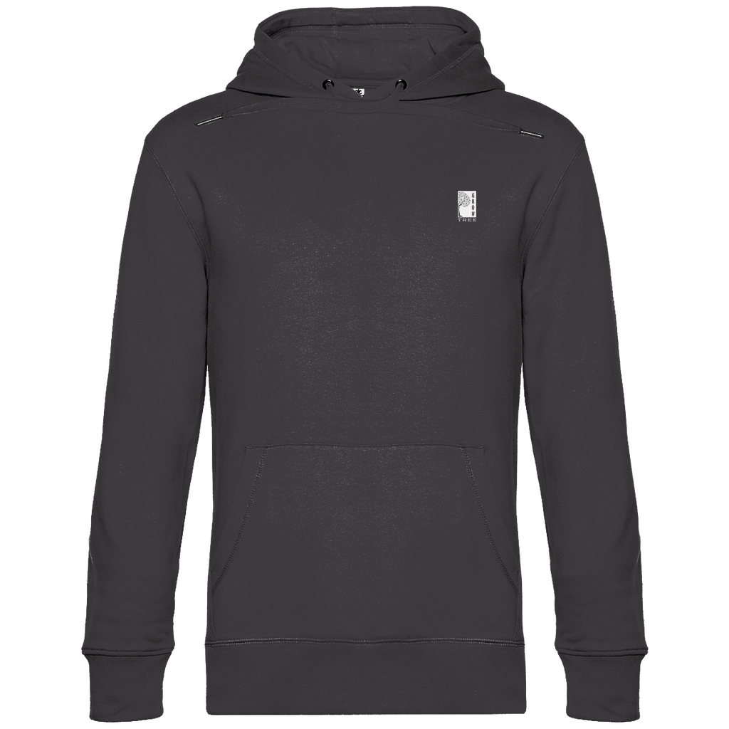 Herren BASIC Hoodie - Artwork: GROW TREE Asphalt  Vorderseite