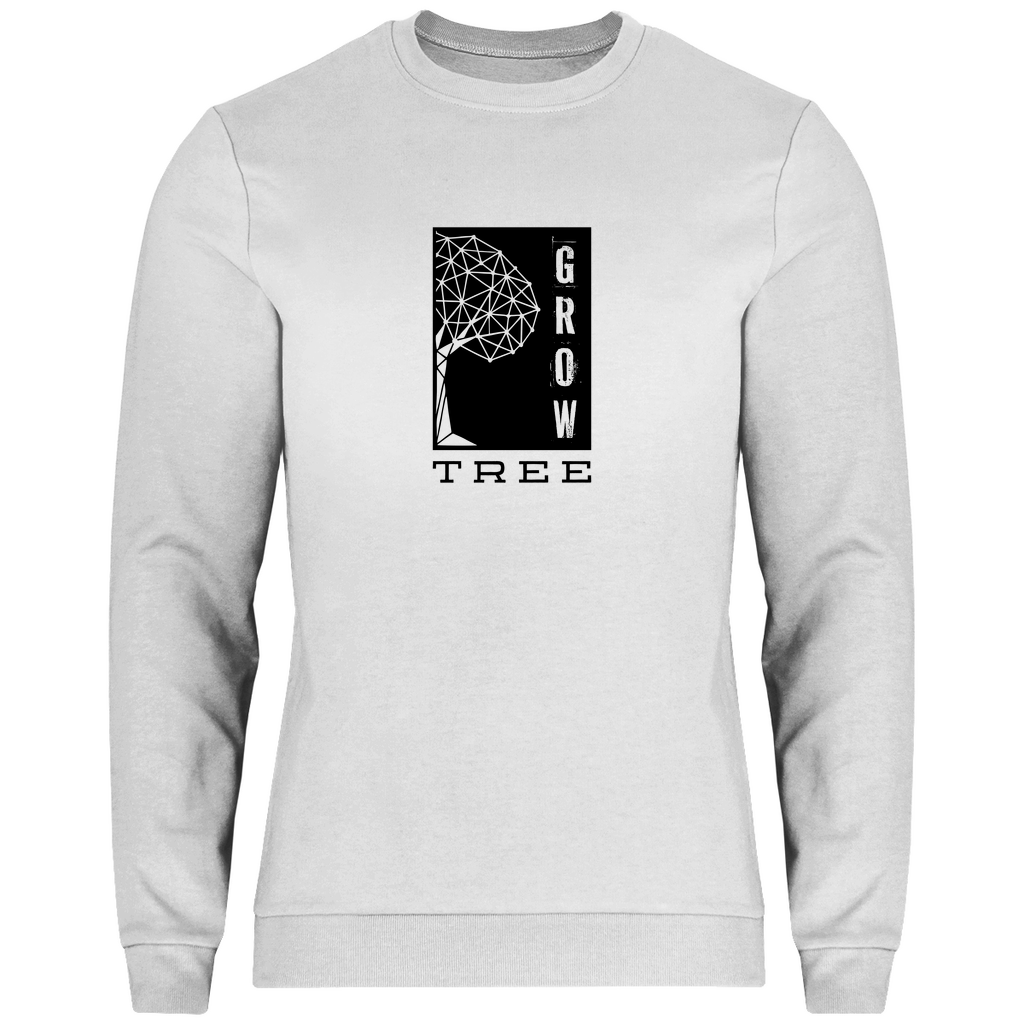 Herren BASIC Sweatshirt - GROW TREE  White 