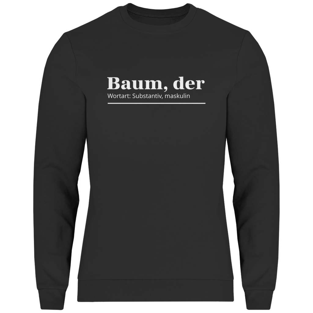 Herren BASIC Sweatshirt Black - Artwork: Baum, der...
