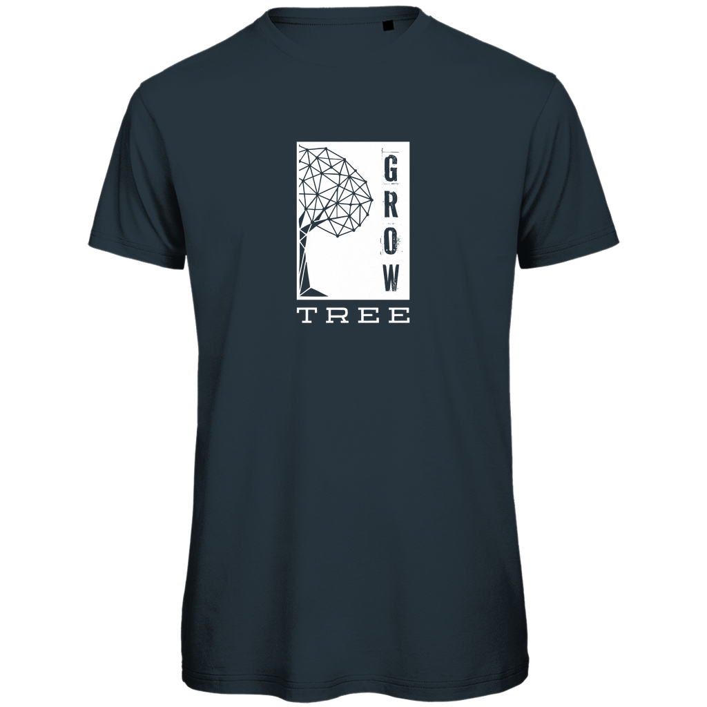 Herren PREMIUM Bio T-Shirt - GROW TREE Dark Grey Solid